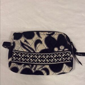 Vera Bradley Black and White Patterned Cosmetic Bag Used